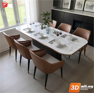 Dining Table Set Skp Files